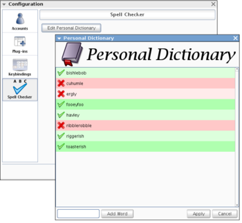 personal dictionary